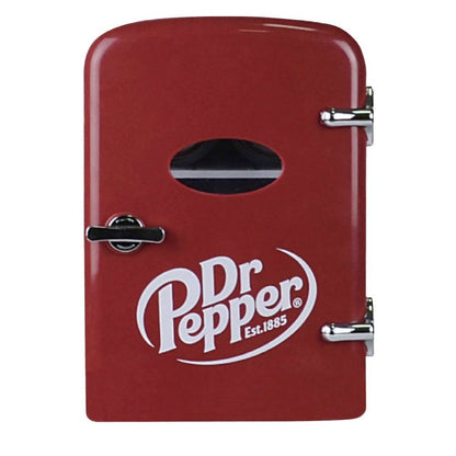 Dr Pepper Portable 6-can Mini Fridge Burgundy MIS135DRP