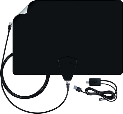 Antennas Direct ClearStream Flex Amplified Indoor TV Antenna UHF VHF Multi-Directional Reversible, 50+ Mile Range – w/Jolt Switch Amplifier