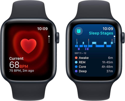 Apple Watch SE 2nd Gen GPS 44mm Midnight Case M/L Sport Band Midnight MRE93LL/A