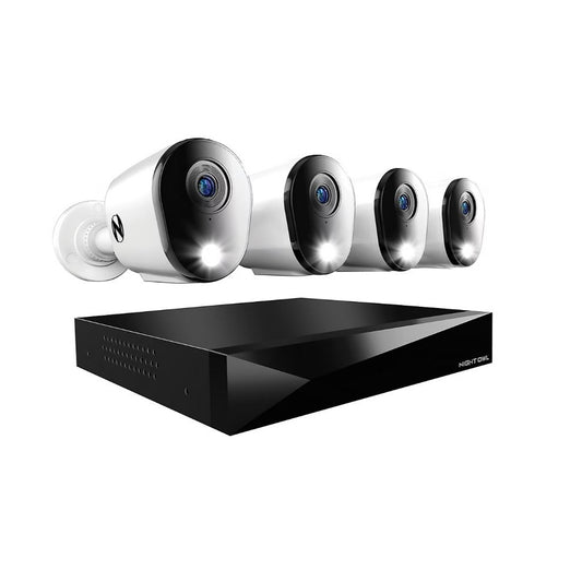 Night Owl 2-Way Audio 12 Channel 4 Camera 2K DVR Security System with 1TB Hard Drive CL-FT4D1-84L