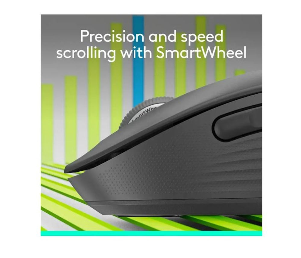 Logitech Signature M650L Wireless Optical Mouse Silent Clicks Graphite 910-007636