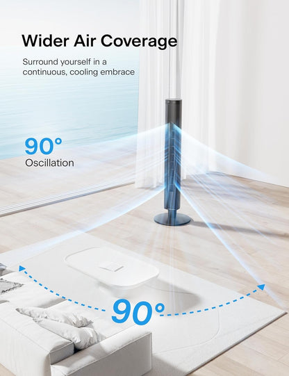 PELONIS 42-Inch  6 Speeds, 4 Modes Tower Fan for Bedroom – 26ft/s, 90° Oscillating Tower Fan with Remote Control PFZ42R0APK