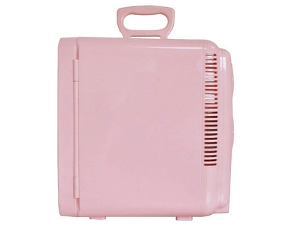 Frigidaire EFMIS170-PINK 9-Can / 6.5L Mini Portable Personal Fridge with Lighted Mirror Door, Includes 110V home power cord & 12V DC car adapter