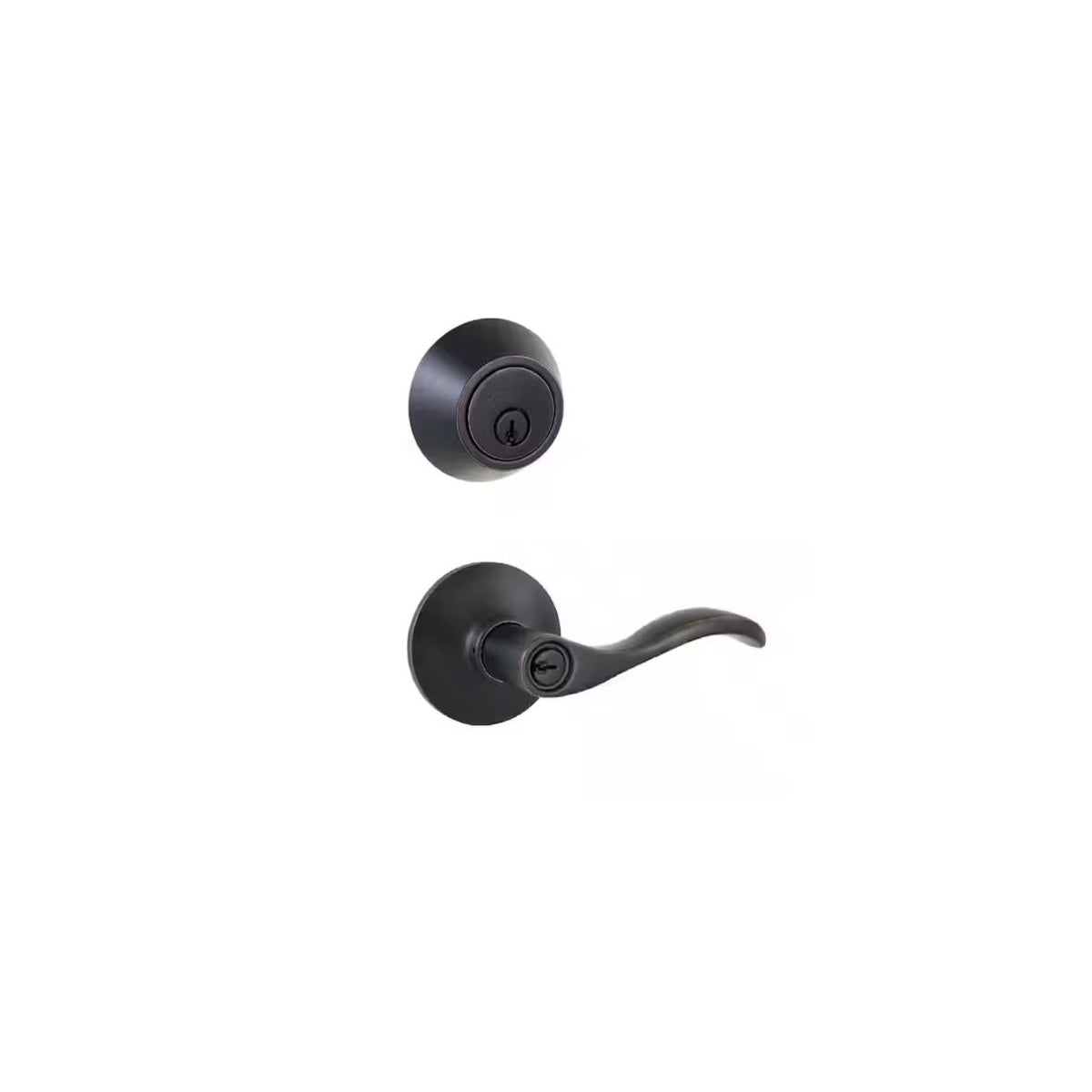 Defiant Naples Aged Bronze Combo Pack with Single Cylinder Deadbolt, ANSI Grade 3 (Good), Steel, for Residential