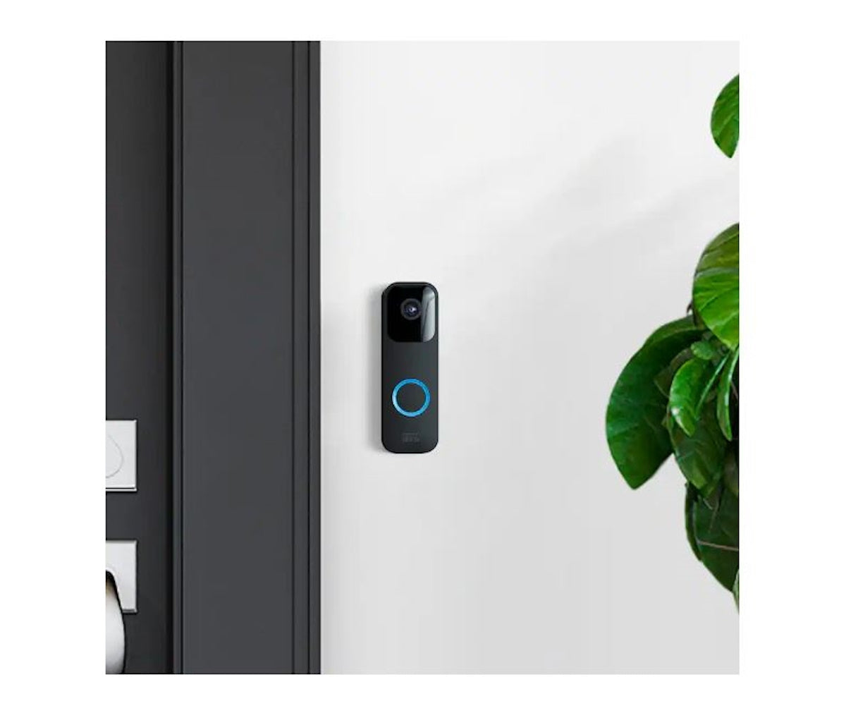 Blink Smart Wi-Fi Video Doorbell Wired/Battery Operated 2-Way Audio, HD Video, Motion detection, Chime App Alerts, Works with Alexa, Black