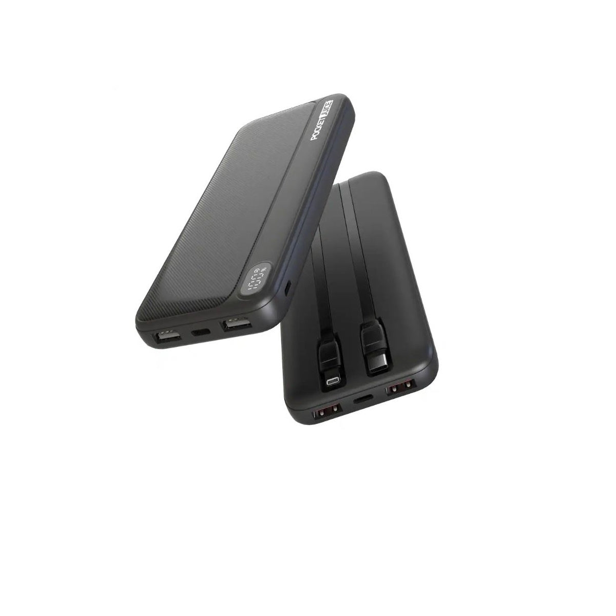 Pocket Juice - Endurance 10K Portable 10000 mah Power Bank and Charger with USB-C and Lightning Cables