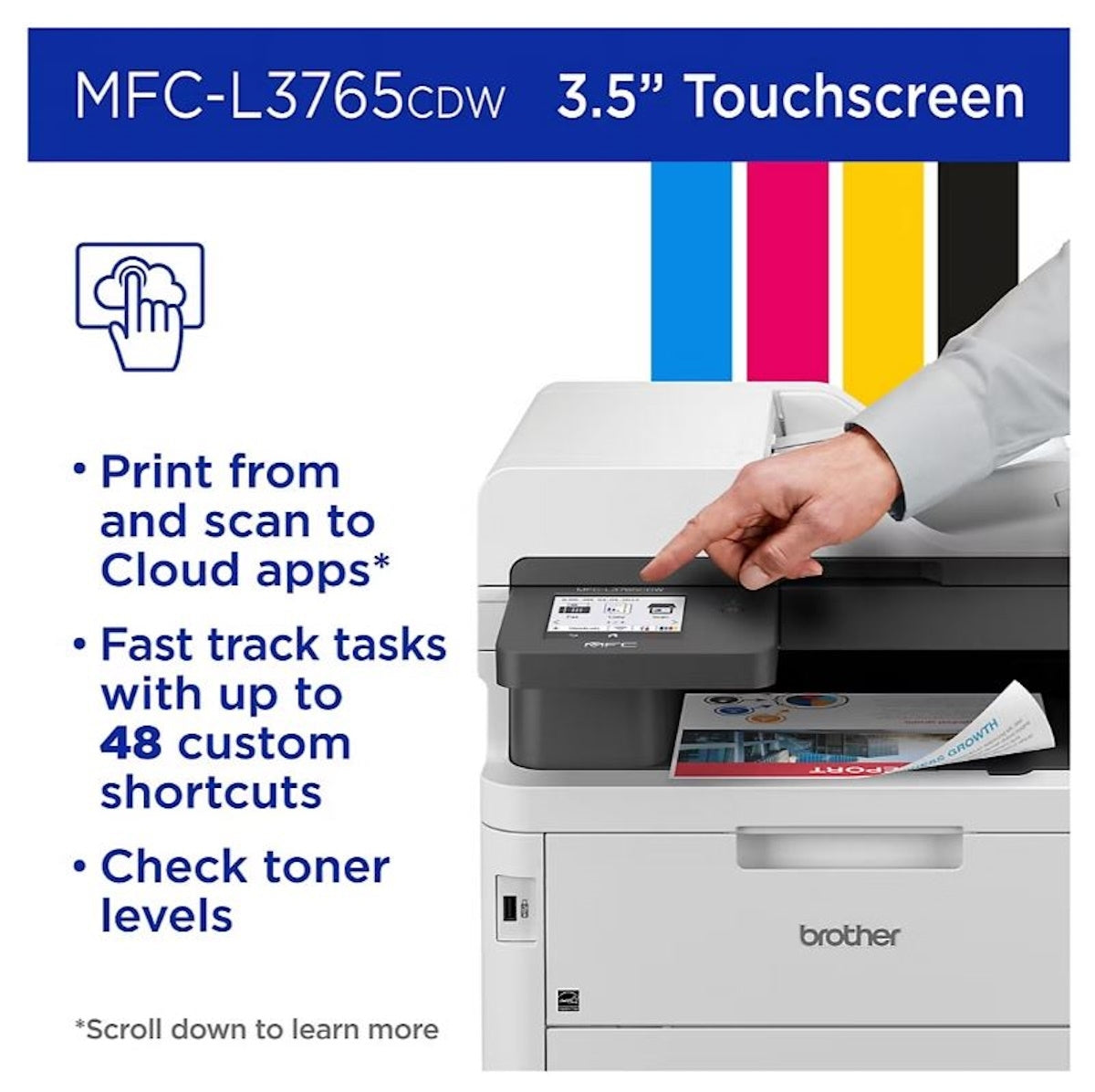 Brother Wireless Digital Color All-in-One Laser Printer MFC-L3765CDW