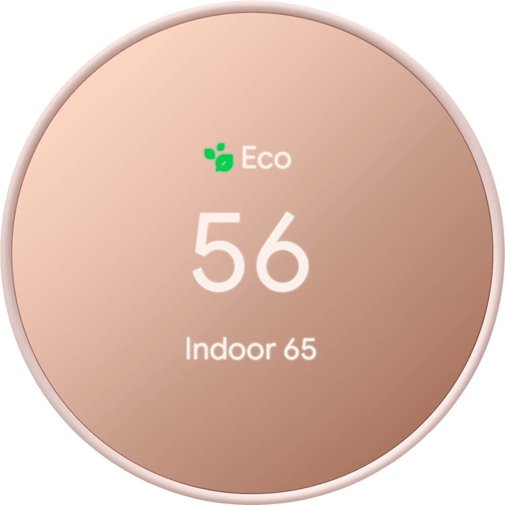 Google Nest Programmable Smart Wi-Fi Thermostat for Home - Sand GA02082-US