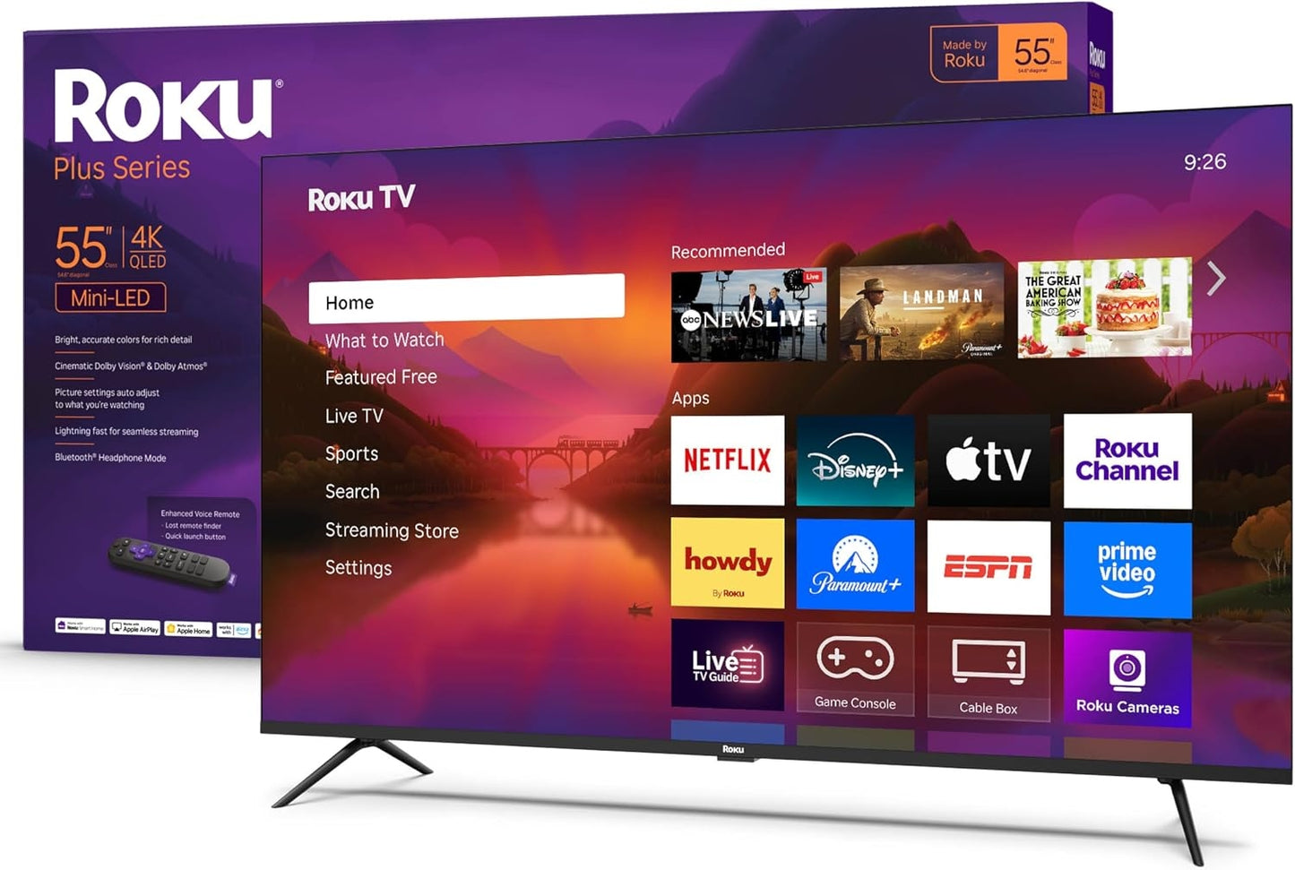 Roku 55" Class Plus Series 4K QLED Mini-LED Smart RokuTV 55R6C7