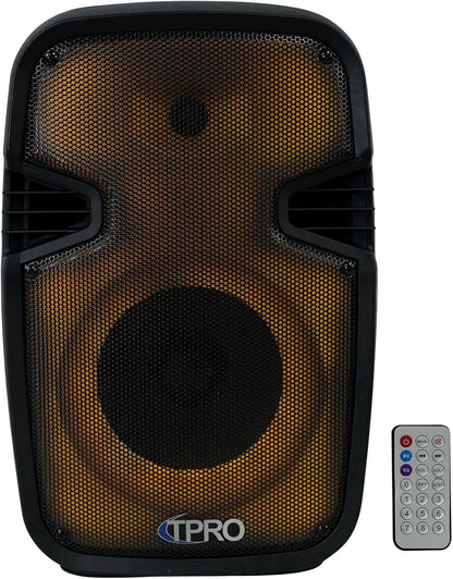 Technical Pro PLIT8 Rechargeable Portable 8" Bluetooth Party Speaker with LED