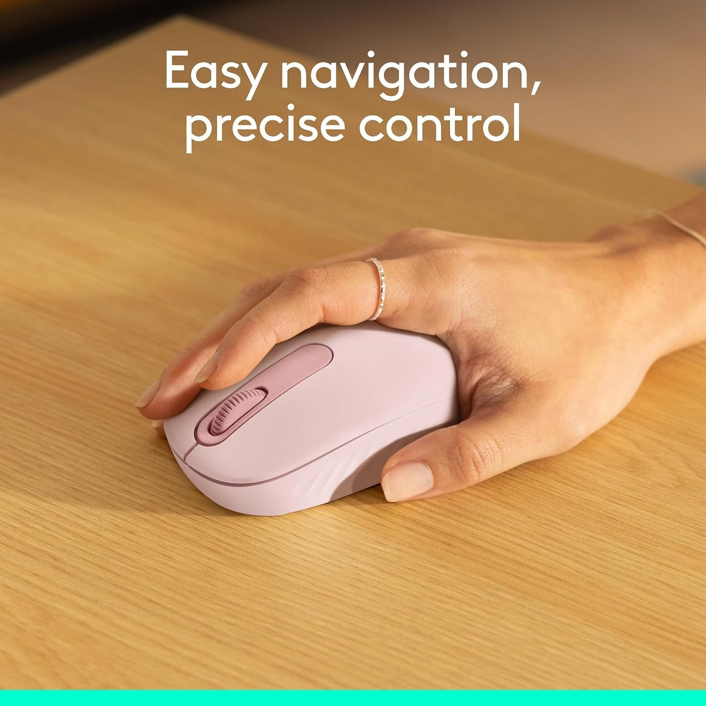 Logitech M196 Compact Ambidextrous Bluetooth Wireless Mouse - Rose 910-007439