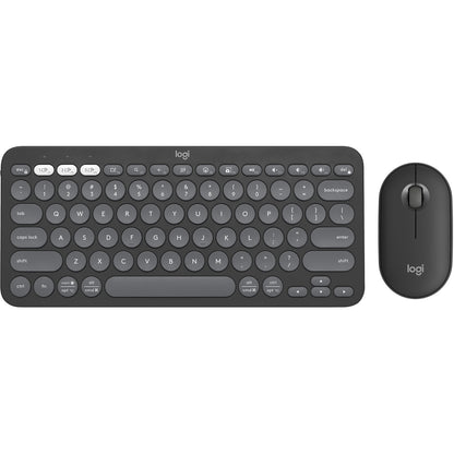 Logitech - Pebble 2 Combo Compact Wireless Scissor Keyboard and Mouse Bundle Graphite 920-012061
