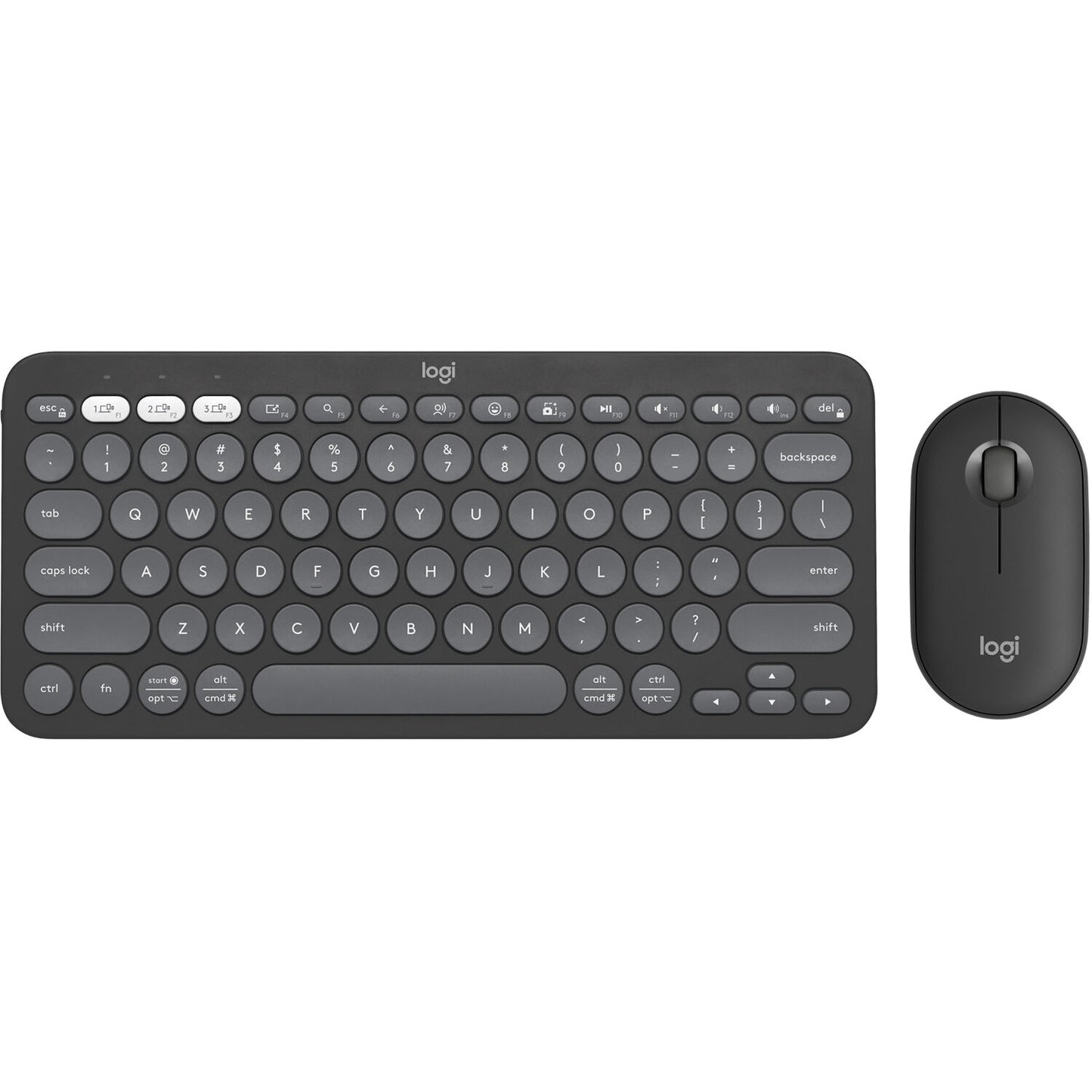 Logitech Pebble 2 Wireless Keyboard and Mouse Combo Tonal Graphite 920-012061