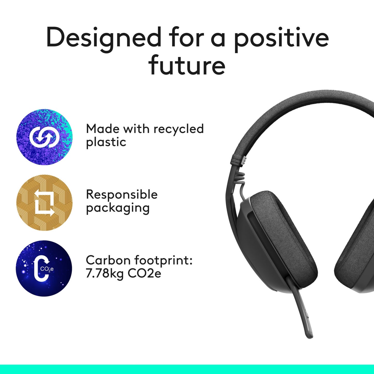 Logitech Zone Vibe 100 Wireless Headset Graphite 981-001256