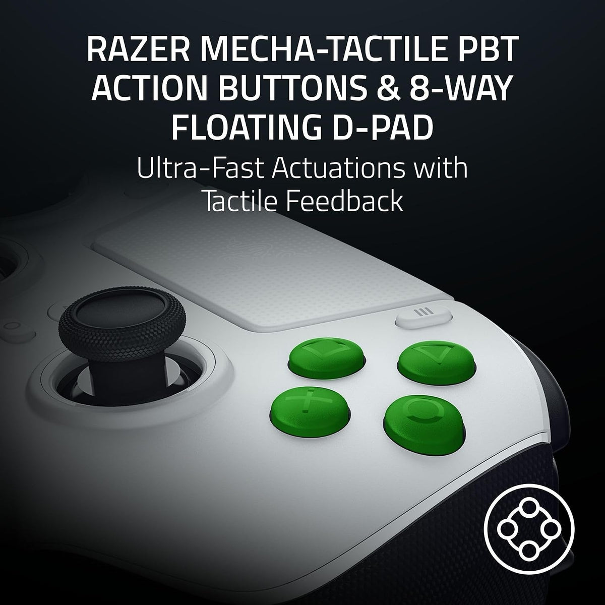 Razer Raiju V3 Pro Wireless Esports Controller for PlayStation 5 and PC in White - RZ06-05580200-R3UA