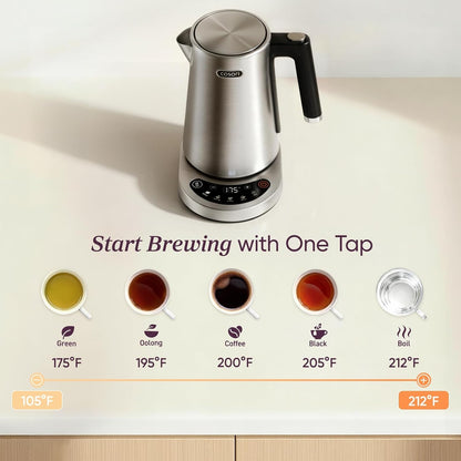 Cosori Stainless Steel Electric Kettle with Temperature Control, 1.7L CEK-S153-VUS