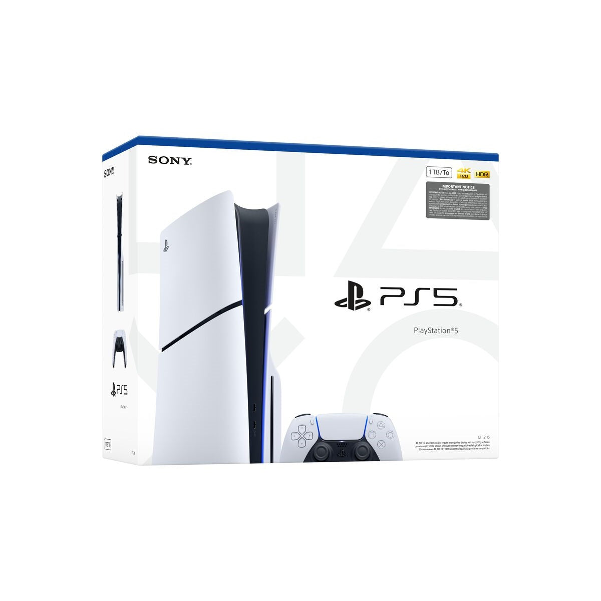 Sony PlayStation 5 Physical Slim Console - 1TB - White