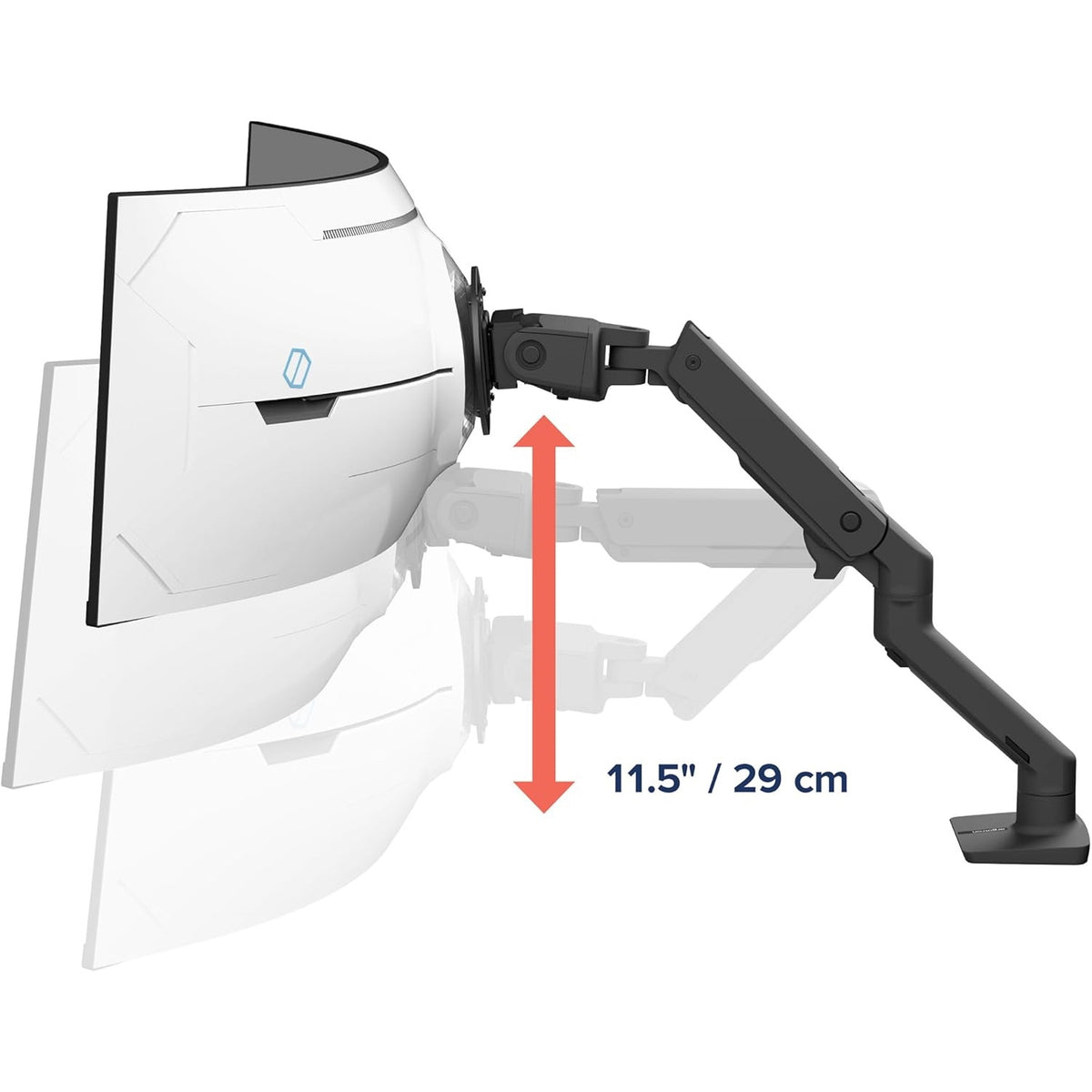 Ergotron HX Desk Monitor Arm Matte Black 45-693-224