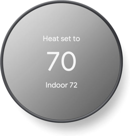 Google Nest Smart Programmable Wi-fi Thermostat Charcoal GA02081-CA