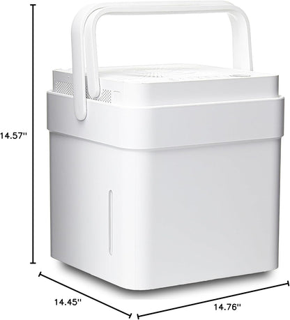 Midea 50pt Cube Dehumidifier Built-in Pump Spaces Up to 4,500 sq ft MAD50PS1QWT