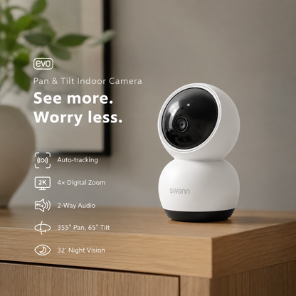 Swann Communications EVO 2K Pan Tilt Security Camera SWIFI-SE2KPT