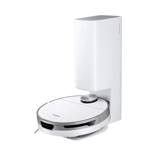 Samsung Jet Bot+ White Auto Charging Robotic Vacuum HEPA Filter and Automatic Dirt Disposal VR30T85513W/AA