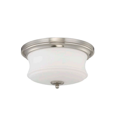 Sunset Amala 2-Light 60W Silver Flushmount Ceiling Light F20002-80