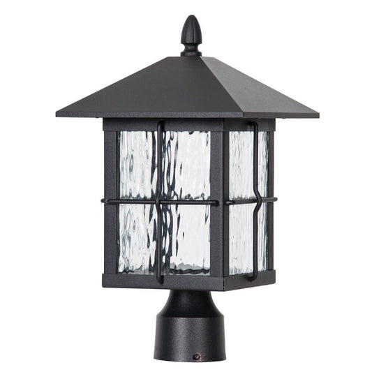 Sunset Lighting F4639-31-LED Outdoor Post Light Lantern 13-5/8"12W - Black