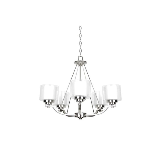 Sunset Lighting 5-Light Chandelier 100W Bright Satin Nickel - F17005-80