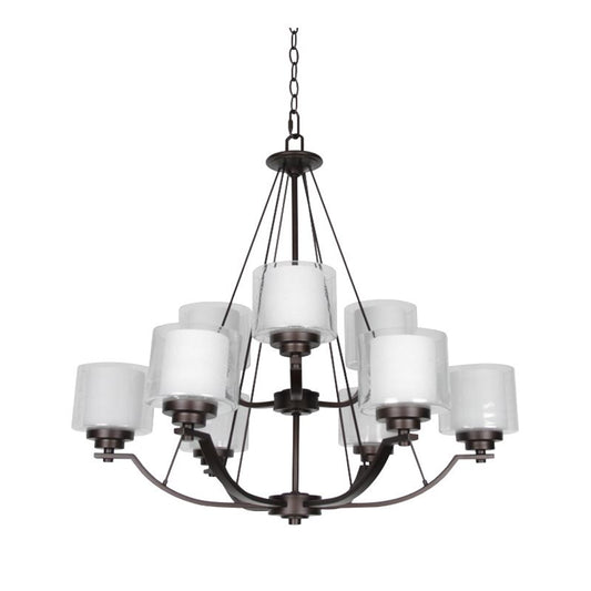 Sunset Lighting  9-Light Chandelier, 60W Provincial Bronze - F17009-64