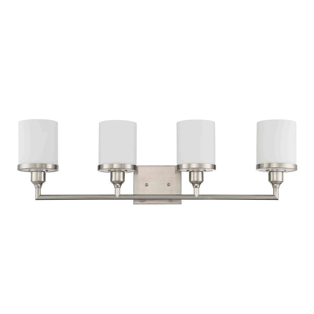 Sunset Payton 4-Light 100W MB Vanity in Bright Satin Nickel F21014-80