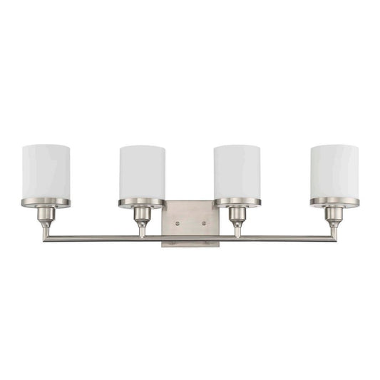 Sunset Payton 4-Light 100W MB Vanity in Bright Satin Nickel F21014-80