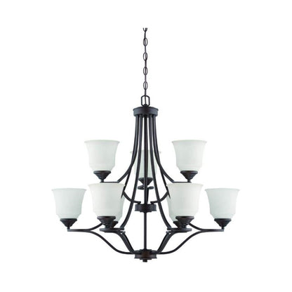 Sunset Lighting 9-Light 2-Tier 60W Mb Marston Chandelier - F16009-64