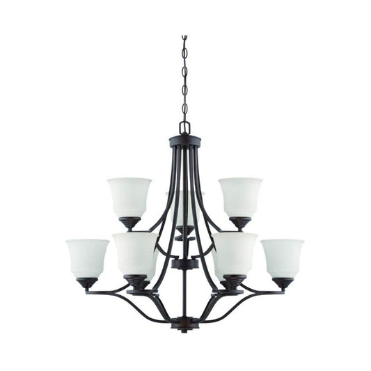 Sunset Lighting 9-Light 2-Tier 60W Mb Marston Chandelier - F16009-64