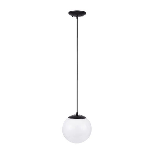Luminance Globe 10" Pendant Globe Lighting for Kitchen Island & Foyer Black & White - F3402-31