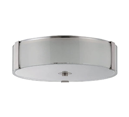 Luminance 18-1/4" 2-Light Flush Mount w/ Bright Satin Nickel Finish F3518-80