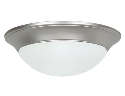 Sunset Lighting 2-Light 14" Flush Mount 60W Finish Satin Nickel F7175-53