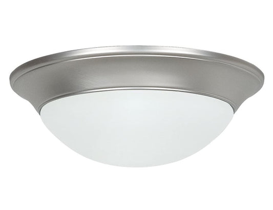 Sunset Lighting 2-Light 14" Flush Mount 60W Finish Satin Nickel F7175-53