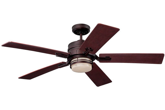 Emerson Amhurst 54" Venetian Bronze Ceiling Fan LED Light Dark Cherry / Honey Oak Blades CF880LVNB