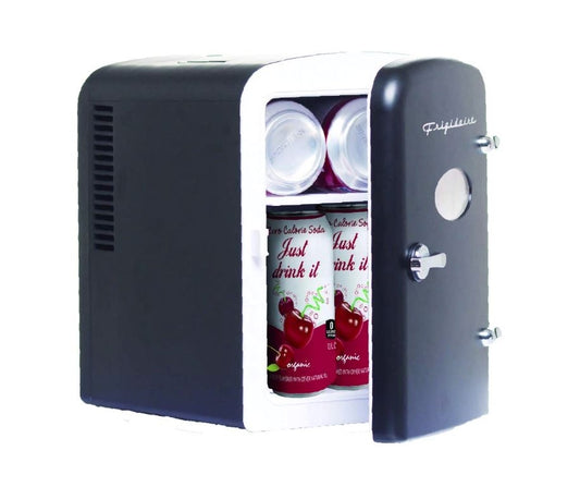 Frigidaire Retro Mini Portable Personal Fridge/Cooler 6-Can EFMIS129-BLACK