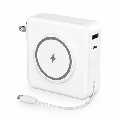 AT&T Travel Powerbank Wireless 4-in-1 Travel Powerbank, Qi2 & PD Fast Charge