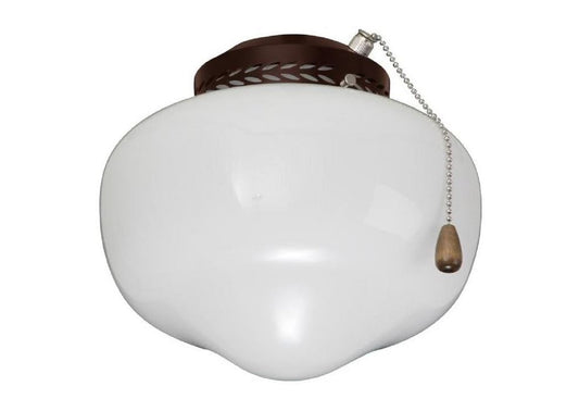 Emerson Schoolhouse Globe LED Ceiling Fan Light Fixture in Bronze Finish CFSLKPFORB