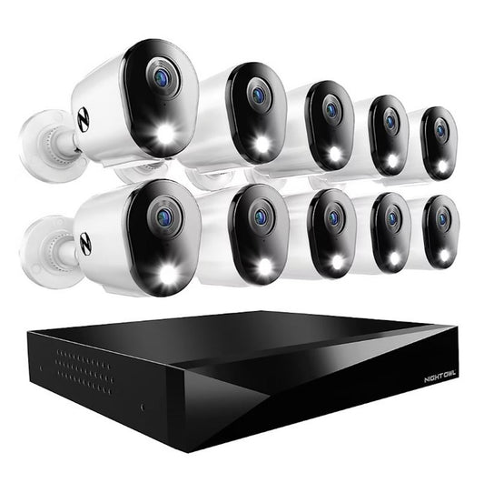 Night Owl 2-Way Audio 20 Channel 10 Camera 1080p DVR Security System with 1TB Hard Drive CL-FT2D1-1610L