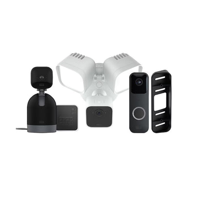 Blink Bundle: Wired Floodlight Camera + Pan-Tilt Indoor Cam + Video Doorbell 2