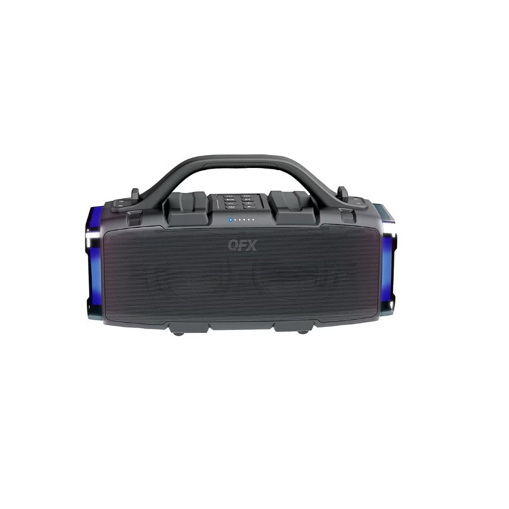 QFX High Powered Dual 3.5" IPX6 Waterproof Boom Box Speaker w/ LED Lights BT-ZX9