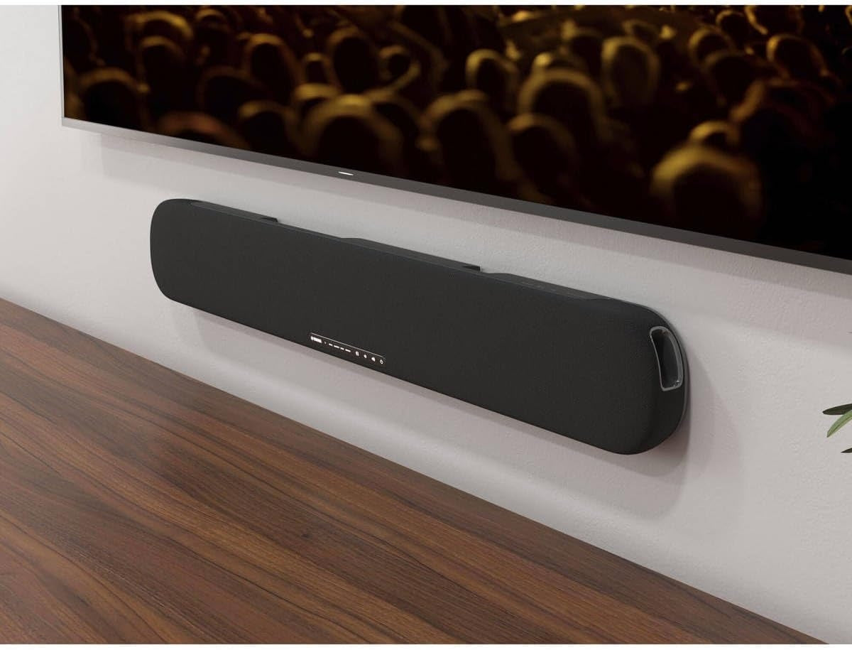 Yamaha SR-B20A Sound Bar with Built-in Subwoofers and Bluetooth, DTS Virtual:X, Black