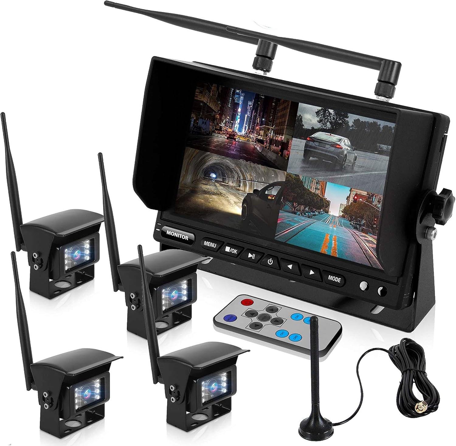 Pyle Waterproof Nightvision Wireless Rear View Camera W/ Distance Scal ...