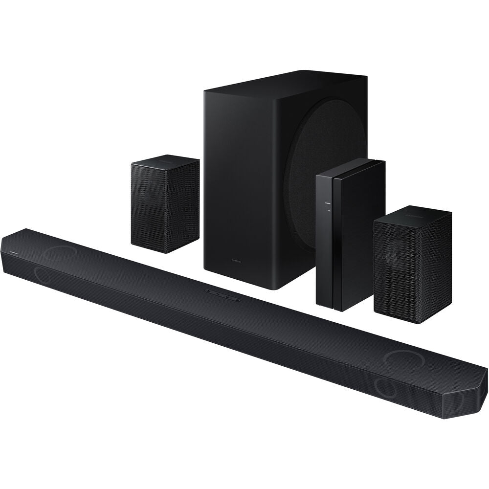 Samsung HW-Q910C/ZA 520W 9.1.2-Ch Dolby Atmos Soundbar System Rear Speaker Included, Q-Symphony, SpaceFit Sound Pro, Adaptive Sound, Game Mode Pro, Airplay 2 with Alexa Built-In