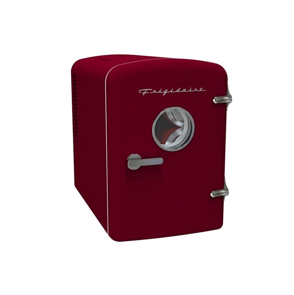 Frigidaire 9-Can/6L Beverage Portable Mini Refrigerator EFMIS2175-RED, Includes 110V home power cord & 12V DC car adapter
