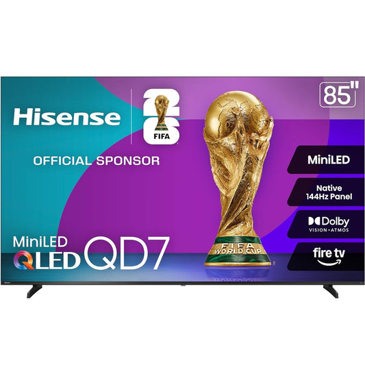 Hisense 85" Class QD7 Series MiniLED QLED 4K UHD HDR Smart Fire TV (2025) 85QD7QF